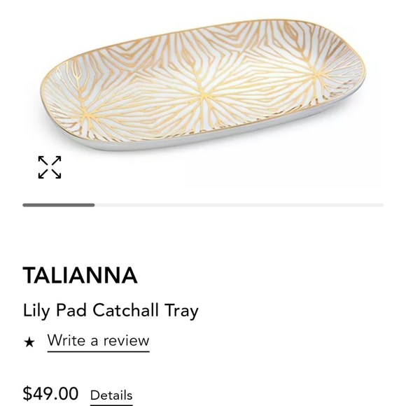 NIB Beautiful Talianna Lily Pad Catchall Tray - Picture 4 of 5
